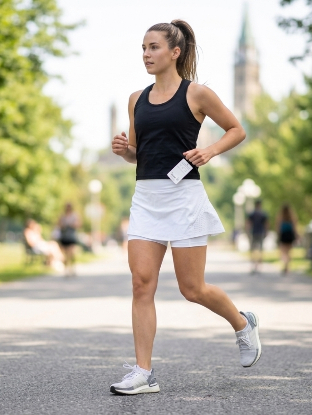 NWT Athleta Run With It 14" Skort White Size S